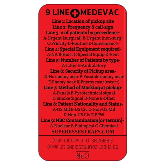 9line Stickers 9 Line MedEvac Decal - U.S. Military Truncated Medical Evacuation Refe ...