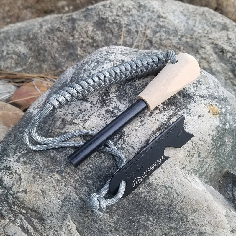 Load image into Gallery viewer, FireStorm-Plus X-Large 1/2" Ferro Rod &amp; Striker - Braided Paracord Lanyard
