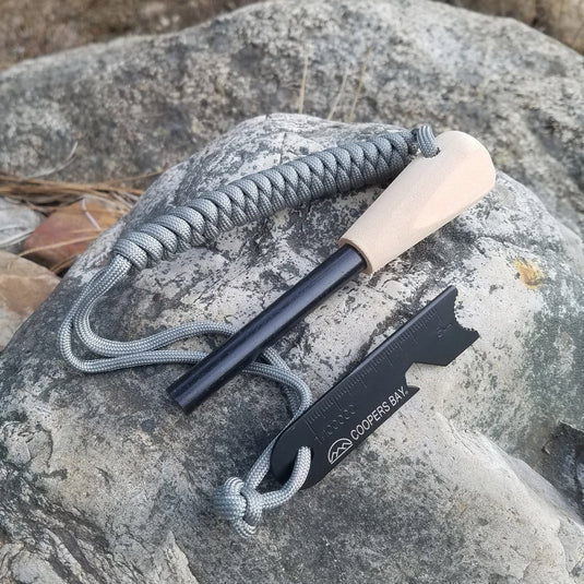 FireStorm-Plus X-Large 1/2" Ferro Rod & Striker - Braided Paracord Lanyard