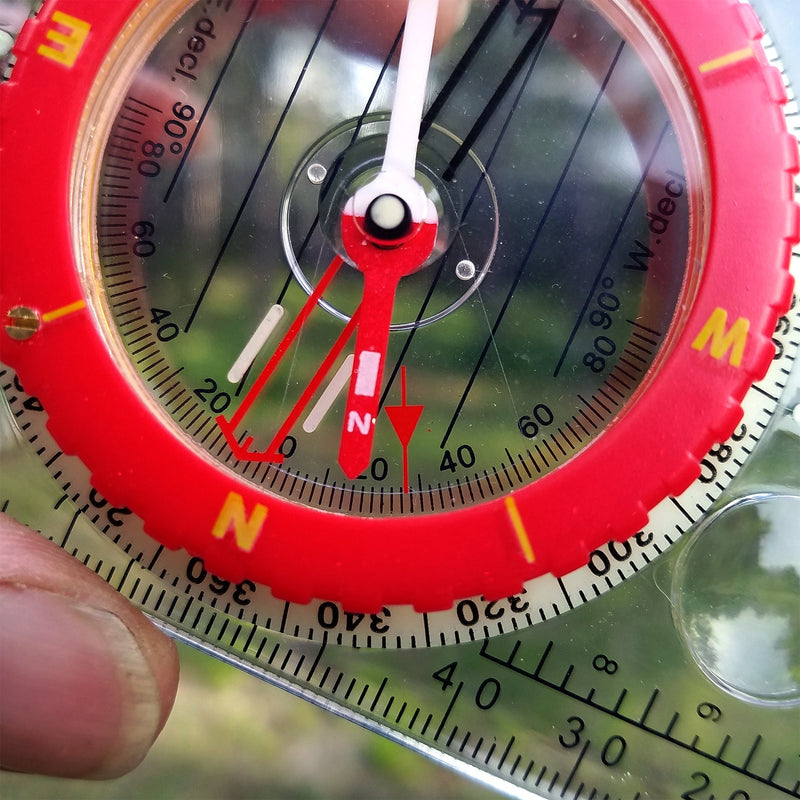 Load image into Gallery viewer, RS46 Mirrored Sighting Compass with Declination Adjustment, Clinometer &amp; Map LED
