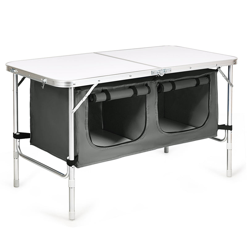 Load image into Gallery viewer, Height Adjustable Folding Camping Table-Gray
