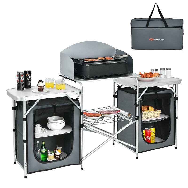 Load image into Gallery viewer, Folding Camping Table with Storage Organizer
