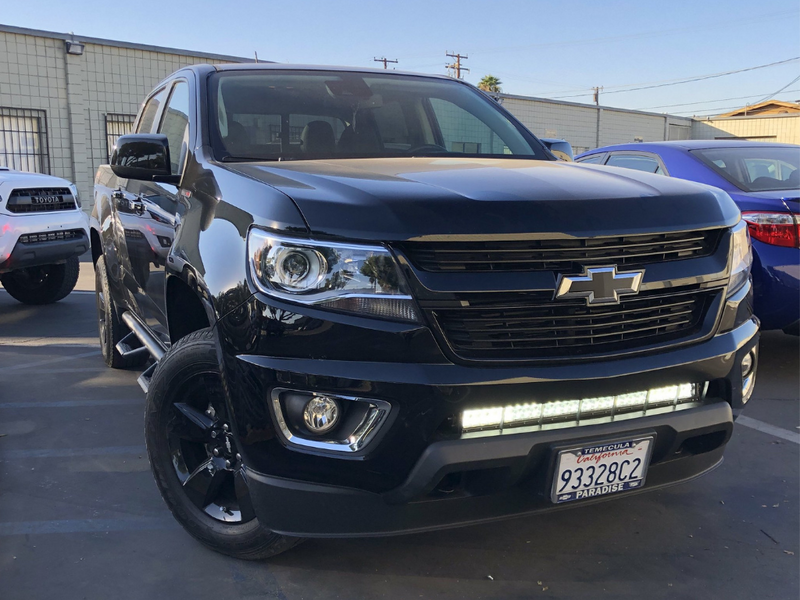 Load image into Gallery viewer, 32" Lower Bumper Hidden LED Light Bar Mounting Brackets For 2014-2022 Chevy Colorado
