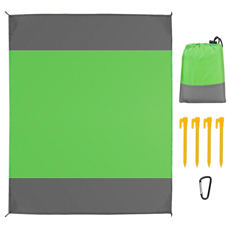 Load image into Gallery viewer, 108x96.46in Sand Proof Picnic Blanket Water Resistant Foldable Camping Beach Mat w/ 4 Anchors 1 Carry Bag For 4-6 People
