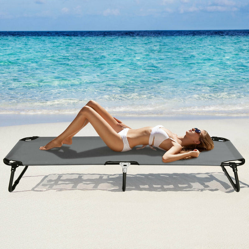 Load image into Gallery viewer, Outdoor Folding Camping Bed for Sleeping Hiking Travel-Black
