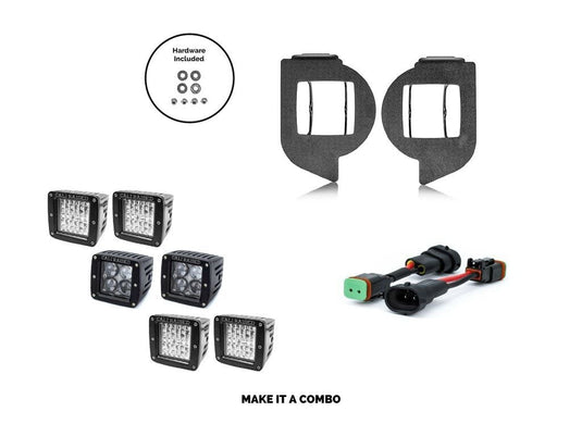 LED Fog Light Pod Replacements Brackets Kit For 2014-2024 Toyota 4Runner