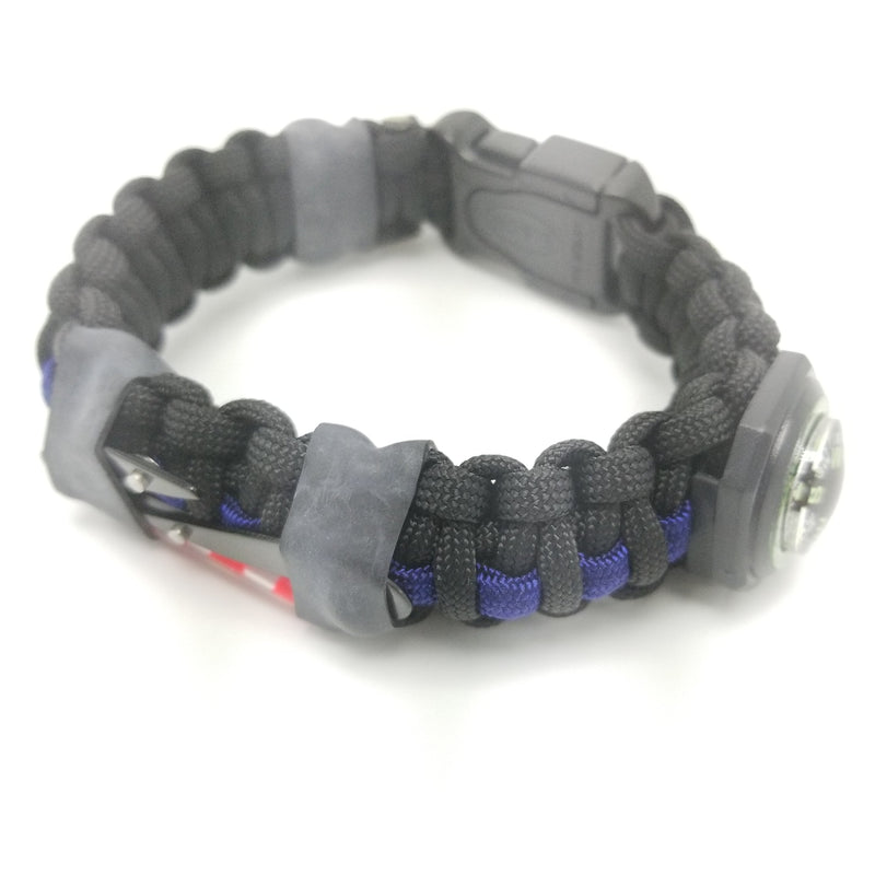 Load image into Gallery viewer, First Responder Strap - Police LEO backup duty gear w/ light, cuff key, seatbelt cutter, compass.
