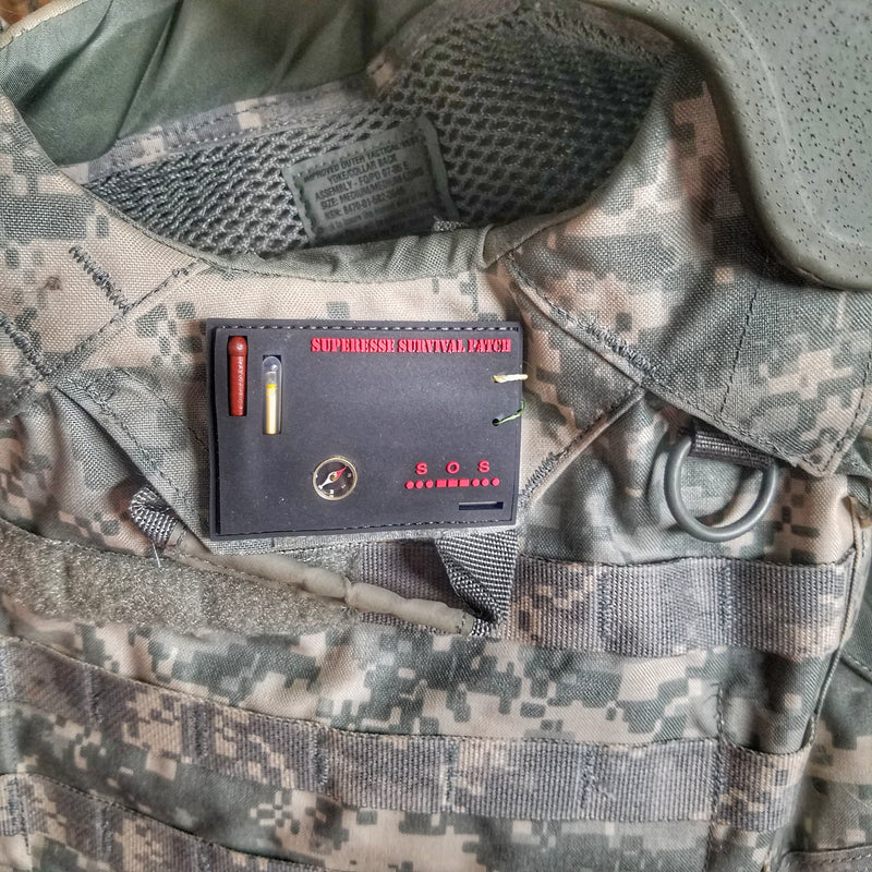 Load image into Gallery viewer, Superesse Survival Patch: Compartmentalized Micro EDC and Survival Kit
