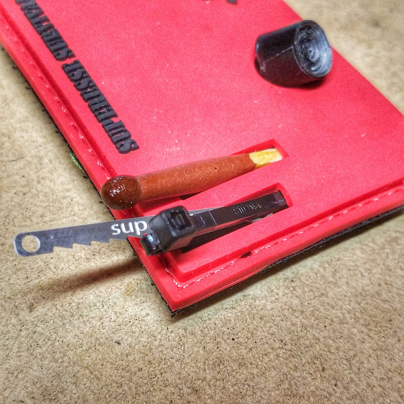 Load image into Gallery viewer, Superesse Survival Patch: Compartmentalized Micro EDC and Survival Kit
