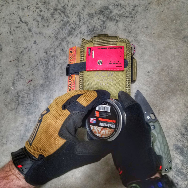 Load image into Gallery viewer, Superesse Survival Patch: Compartmentalized Micro EDC and Survival Kit
