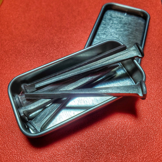 Shelter Nail - Titanium & Steel Wrought Hammering Spike for Trail and Utility Tasks