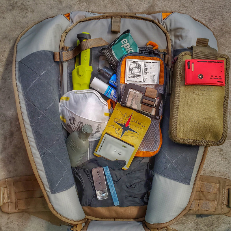 Load image into Gallery viewer, Superesse Survival Patch: Compartmentalized Micro EDC and Survival Kit
