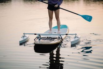 Load image into Gallery viewer, SUP Stabilizer Float Package - Red Floats
