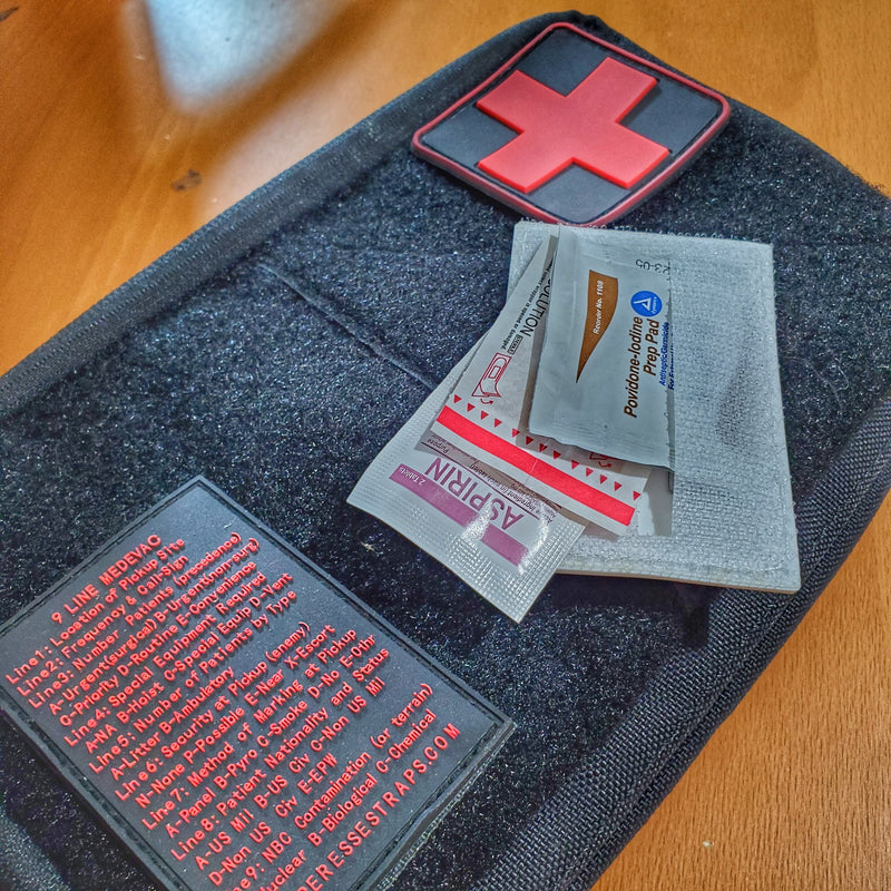 Load image into Gallery viewer, Storage Pocket Patch:  "Stop Bleed" and "CPR" Quick Reference
