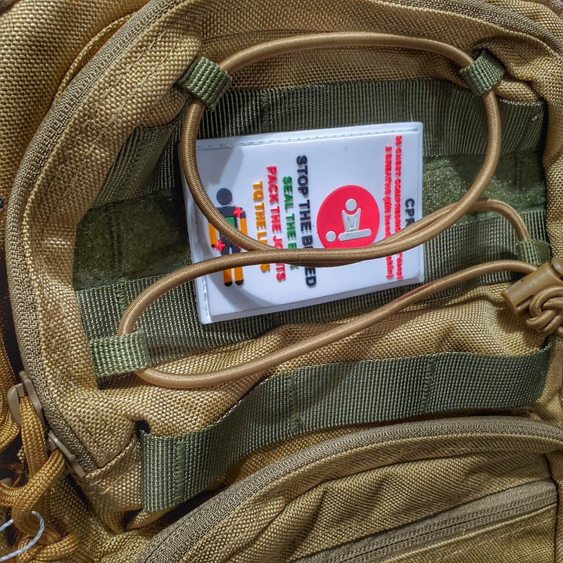 Load image into Gallery viewer, Storage Pocket Patch:  "Stop Bleed" and "CPR" Quick Reference
