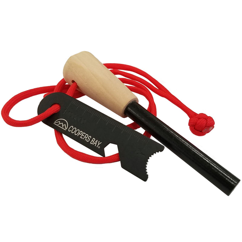 Load image into Gallery viewer, FireStorm™ Large 3/8" Ferro Rod Fire Starter - Red Loop Lanyard

