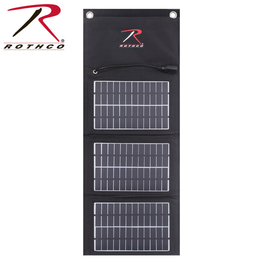 Rothco MOLLE Solar Panel With Power Bank Black