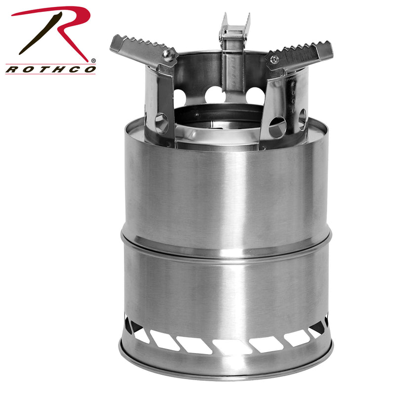 Load image into Gallery viewer, Rothco Stainless Steel Portable Camping / Backpacking Stove Silver Size One Size

