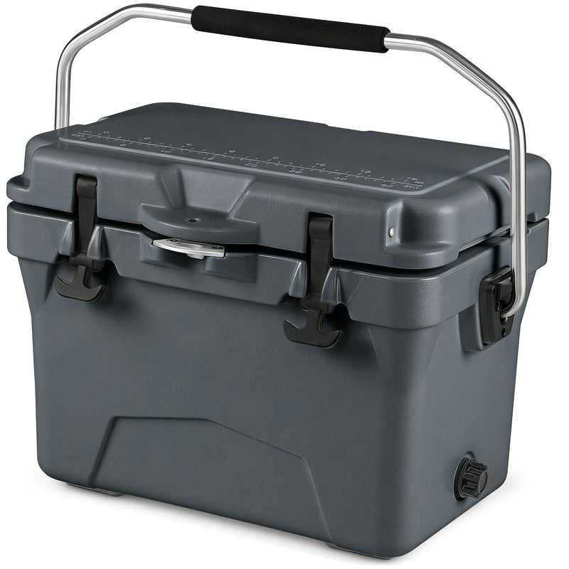 Load image into Gallery viewer, 20 Quart Portable Hard Cooler with Built-in Ruler and Bottle
