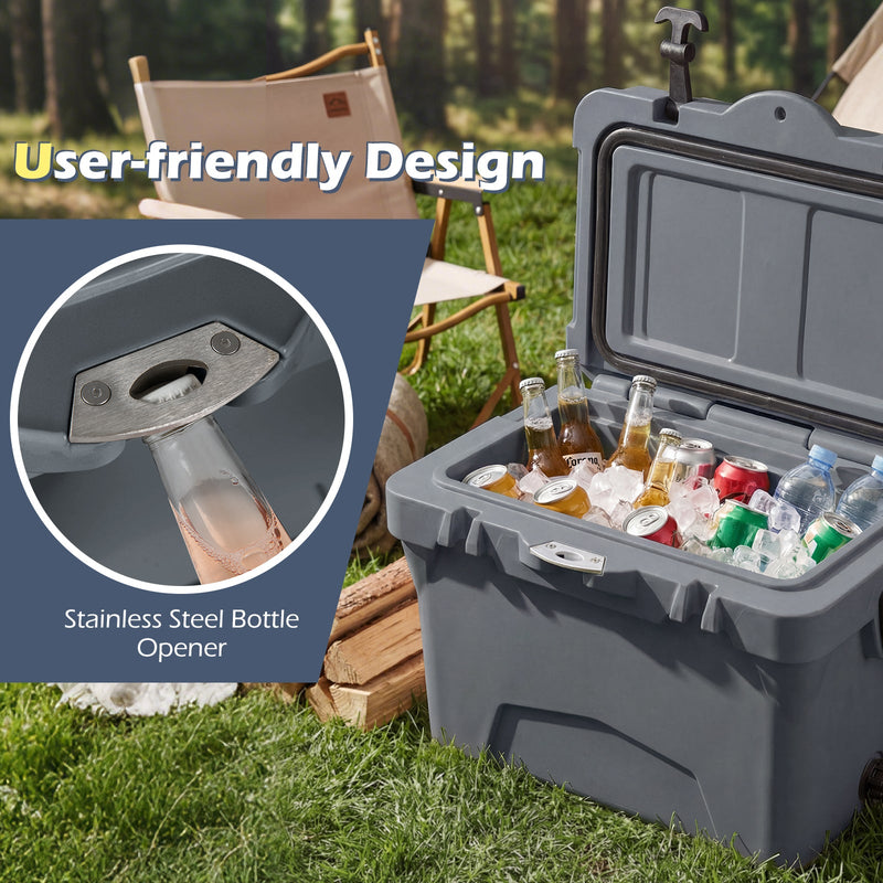 Load image into Gallery viewer, 20 Quart Portable Hard Cooler with Built-in Ruler and Bottle
