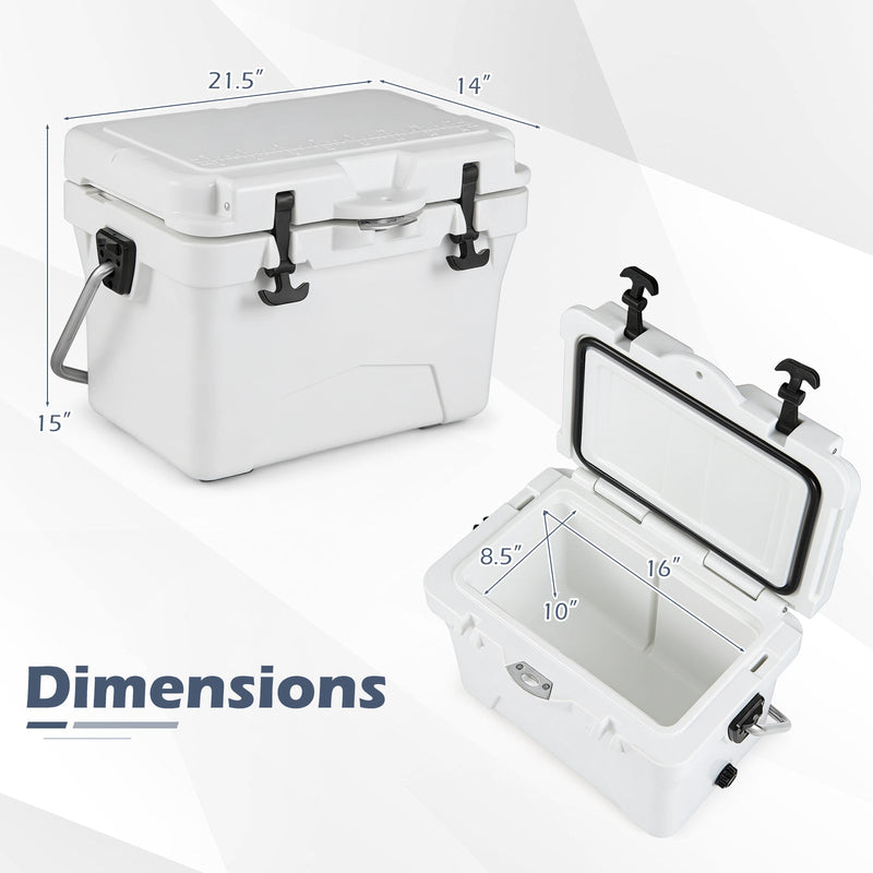 Load image into Gallery viewer, 20 Quart Portable Hard Cooler with Built-in Ruler and Bottle
