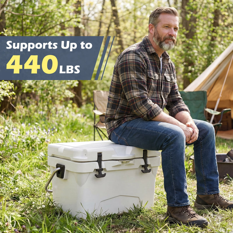 Load image into Gallery viewer, 20 Quart Portable Hard Cooler with Built-in Ruler and Bottle
