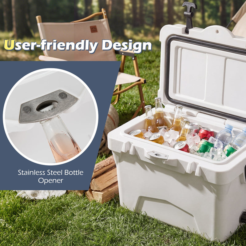 Load image into Gallery viewer, 20 Quart Portable Hard Cooler with Built-in Ruler and Bottle
