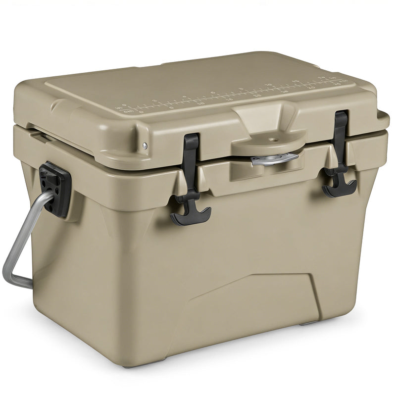 Load image into Gallery viewer, 20 Quart Portable Hard Cooler with Built-in Ruler and Bottle
