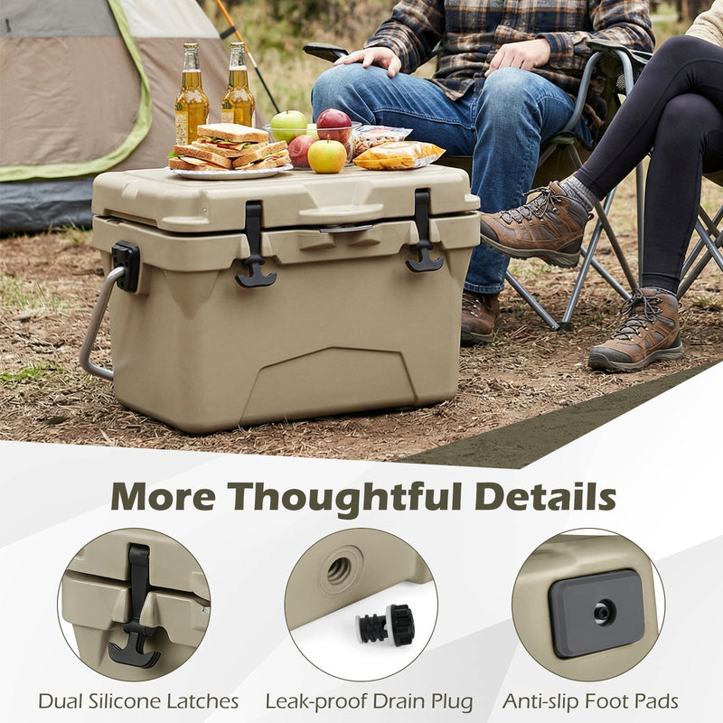 Load image into Gallery viewer, 20 Quart Portable Hard Cooler with Built-in Ruler and Bottle

