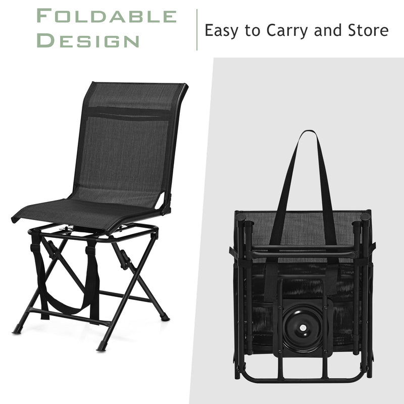 Load image into Gallery viewer, All weather Outdoor Foldable 360 Degree Swivel Chair with Iron Frame
