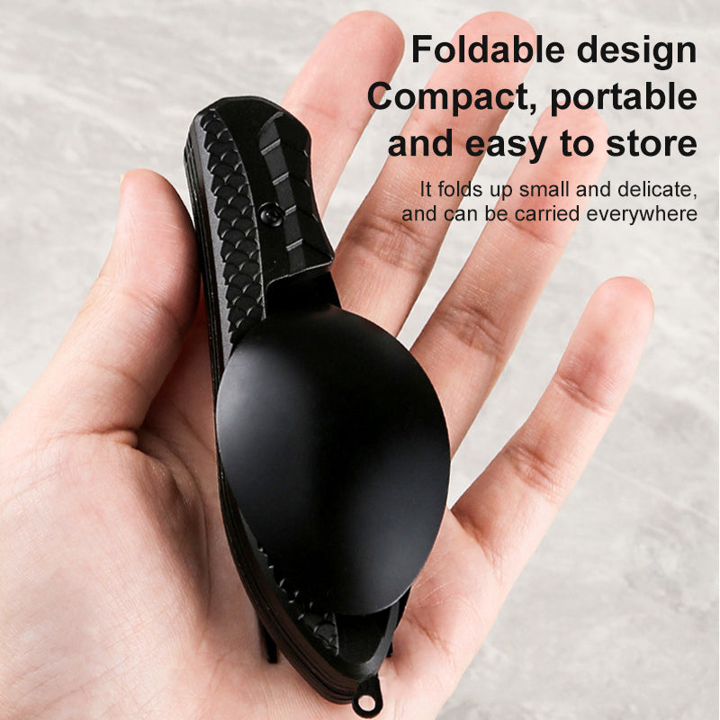Load image into Gallery viewer, Multifunctional camping tableware stainless steel knife fork spoon, outdoor portable survival eating tools
