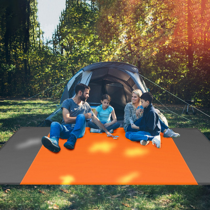 Load image into Gallery viewer, 108x96.46in Sand Proof Picnic Blanket Water Resistant Foldable Camping Beach Mat w/ 4 Anchors 1 Carry Bag For 4-6 People

