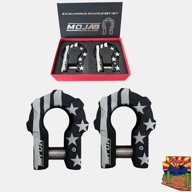 Load image into Gallery viewer, 3/4'' Extreme duty Aluminum D-Shackle set (9T) (LIFETIME WARRANTY*)
