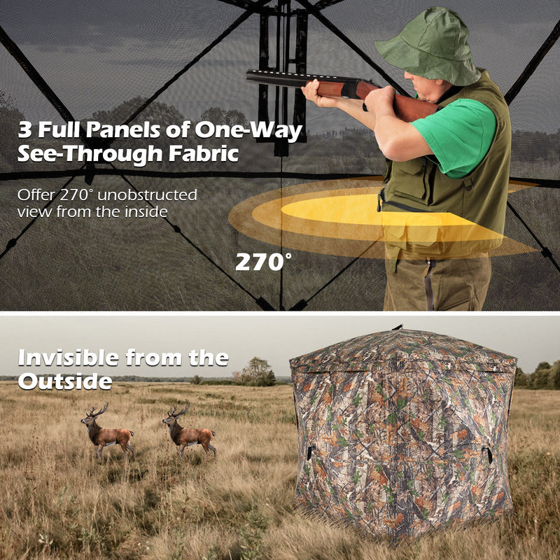 Load image into Gallery viewer, 270° See Through Hunting Blind Tent with Silent Magnetic Door
