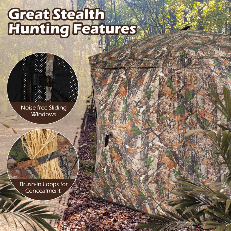 Load image into Gallery viewer, 270° See Through Hunting Blind Tent with Silent Magnetic Door
