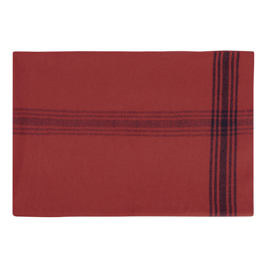 Rothco Striped Outdoor Wool Blanket  Red / Navy Blue
