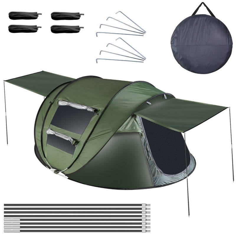 Load image into Gallery viewer, 3-4 Person Pop Up Tent Automatic Setup Camping Tent Waterproof Instant Setup Tent with 2 Mosquito Net Windows Carrying Bag for Hiking Climbing Adventu
