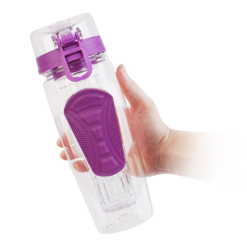 Load image into Gallery viewer, Fruit Infuser Water Bottle 32OZ Juice Shaker Sport w/ Flip Top Lid Anti-Slip Grips For Office Home Sport Running Walking Hiking
