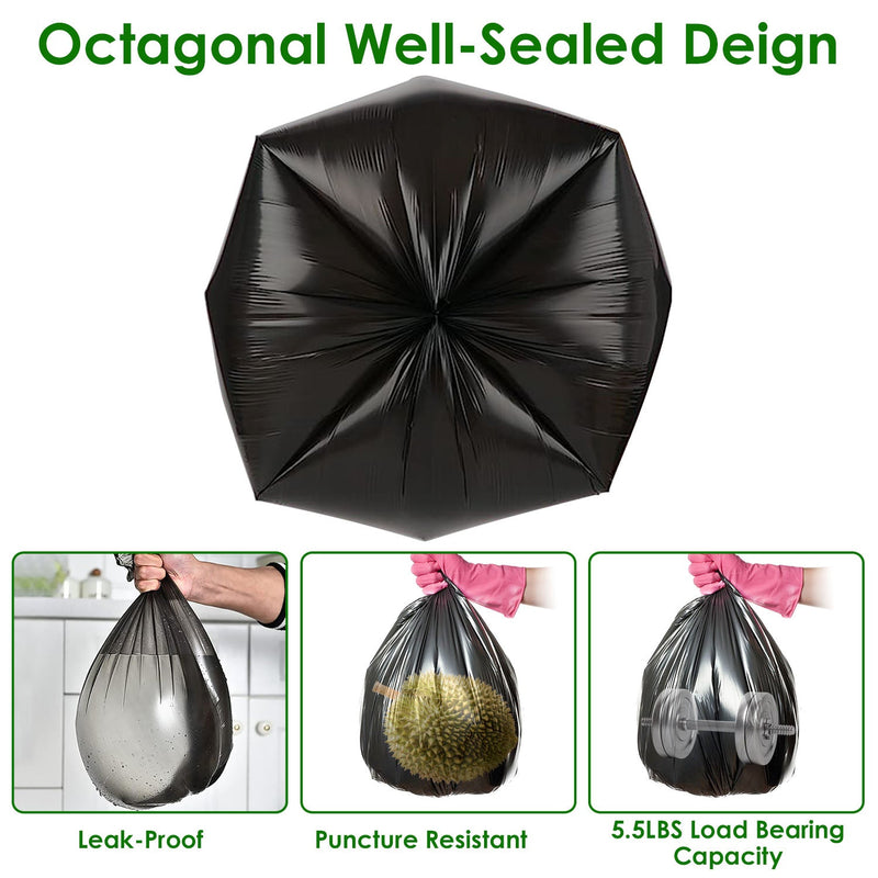 Load image into Gallery viewer, 4 Rolls Black Garbage Bags 5.3 Gallons Unscented Disposable Trash Bags Portable Leak Resistant Trash Can Liners for Bathroom Office Kitchen Bedroom Ca
