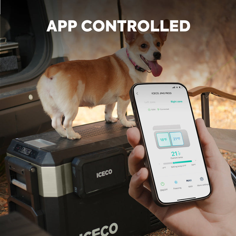 Load image into Gallery viewer, JP40 Pro Dual Zone Wheeled Portable Freezer- Golden | ICECO | 40 LT
