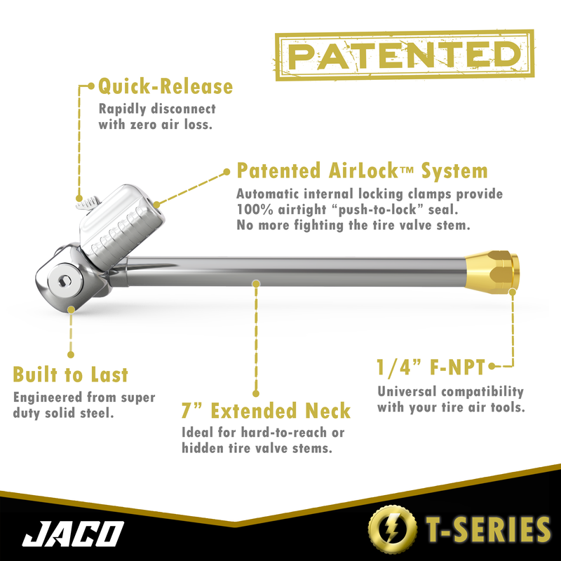 Load image into Gallery viewer, Lightning™ T-Series Tire Air Chuck | Open Flow, 1/4" F-NPT
