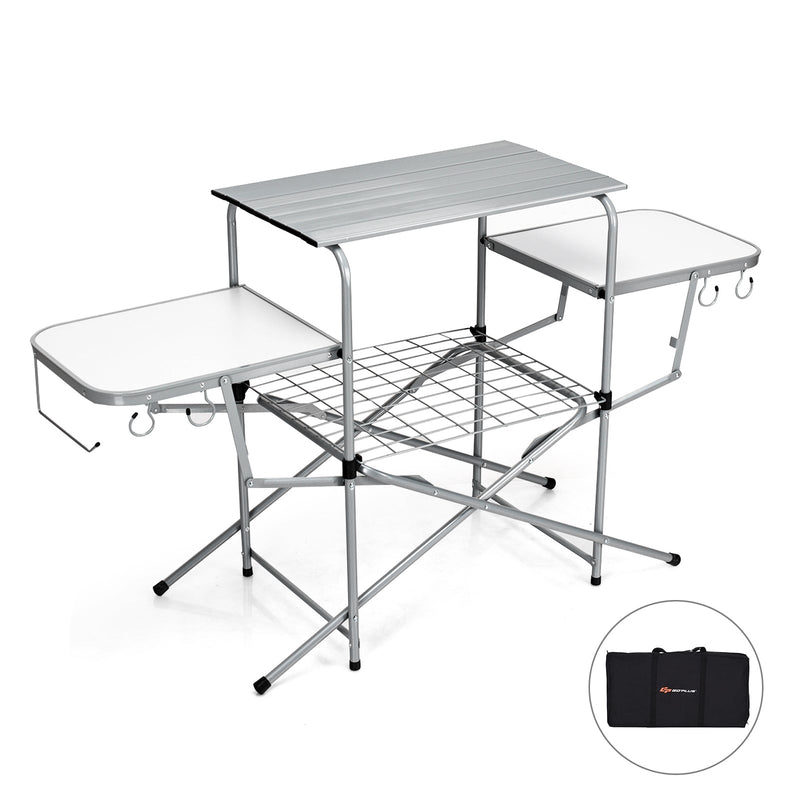 Load image into Gallery viewer, Foldable Outdoor BBQ Table Grilling Stand
