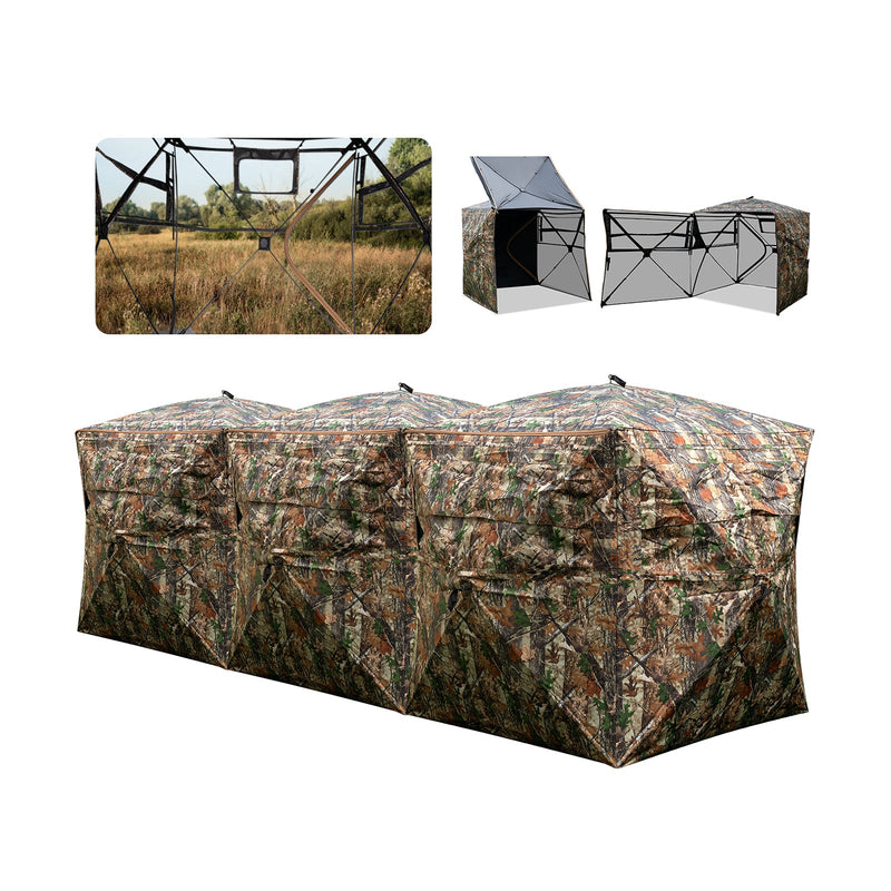 Load image into Gallery viewer, 2-6 Person Side-by-Side Hunting Blinds Double One-way See-through Ground Blinds

