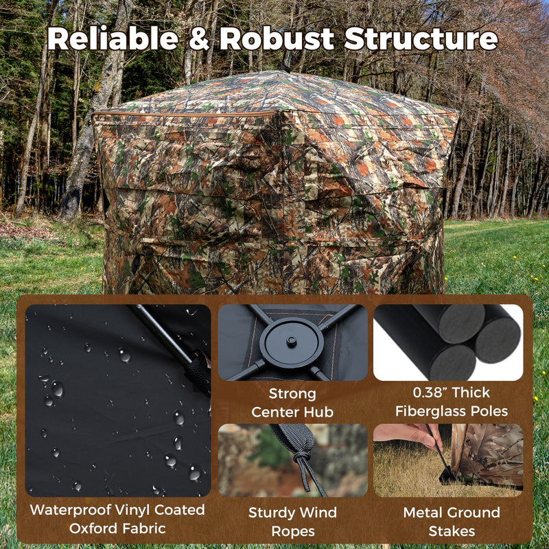 Load image into Gallery viewer, 2-6 Person Side-by-Side Hunting Blinds Double One-way See-through Ground Blinds
