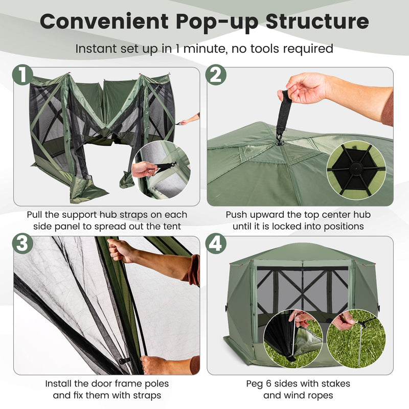 Load image into Gallery viewer, 11.5 X 11.5 FT Pop-up Screen House Tent with Portable Carrying Bag
