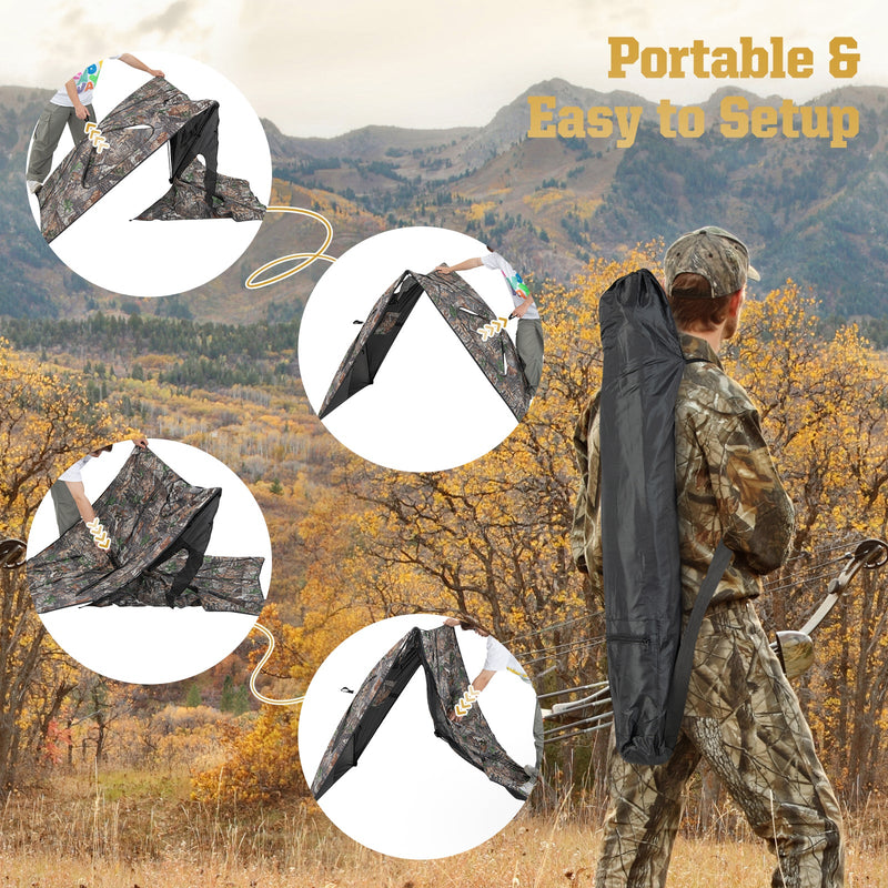Load image into Gallery viewer, 2-Panel Hunting Ground Blind Pop Up Fence with 3 Shoot Through Ports
