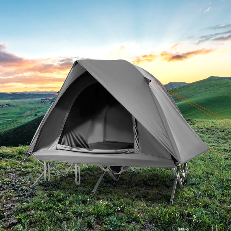 Load image into Gallery viewer, 2-Person Camping Cot Tent Foldable Off-Ground Camping Combo for Adults

