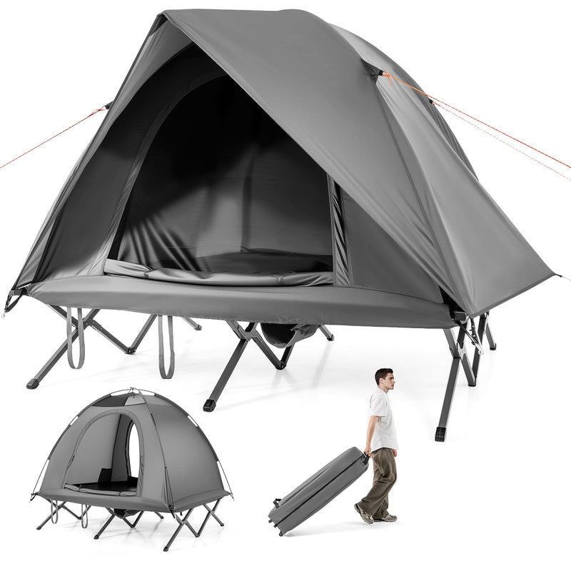 Load image into Gallery viewer, 2-Person Camping Cot Tent Foldable Off-Ground Camping Combo for Adults
