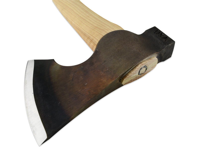 Load image into Gallery viewer, 2lb Wood-Craft Camp Carver, 16" Curved Handle with Leather Mask
