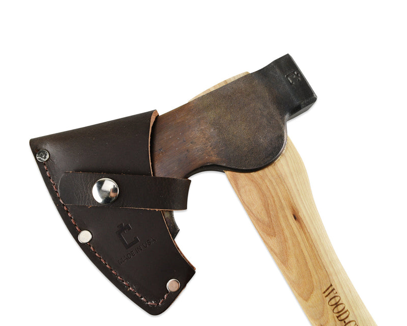 Load image into Gallery viewer, 2lb Wood-Craft Camp Carver, 16" Curved Handle with Leather Mask
